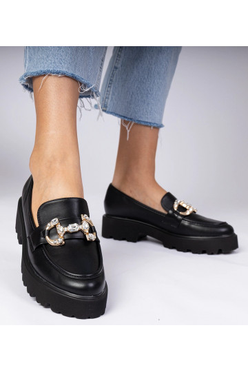 Czarne eleganckie mokasyny... 2