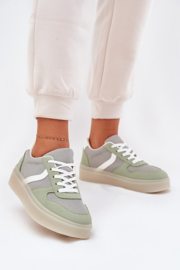 Low Women's Sneakers On Platform Green Telmira 2