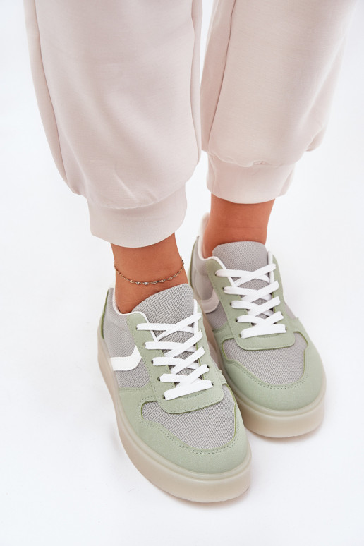 Low Women's Sneakers On Platform Green Telmira Low Women's Sneakers On Platform Green Telmira