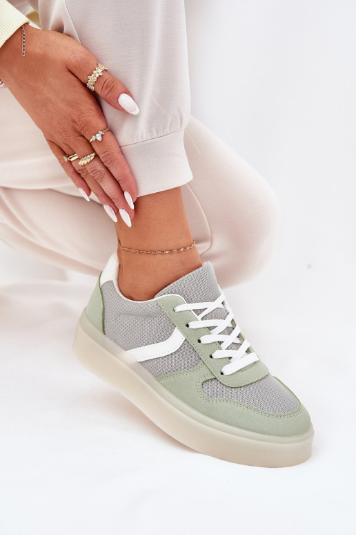 Low Women's Sneakers On Platform Green Telmira Low Women's Sneakers On Platform Green Telmira