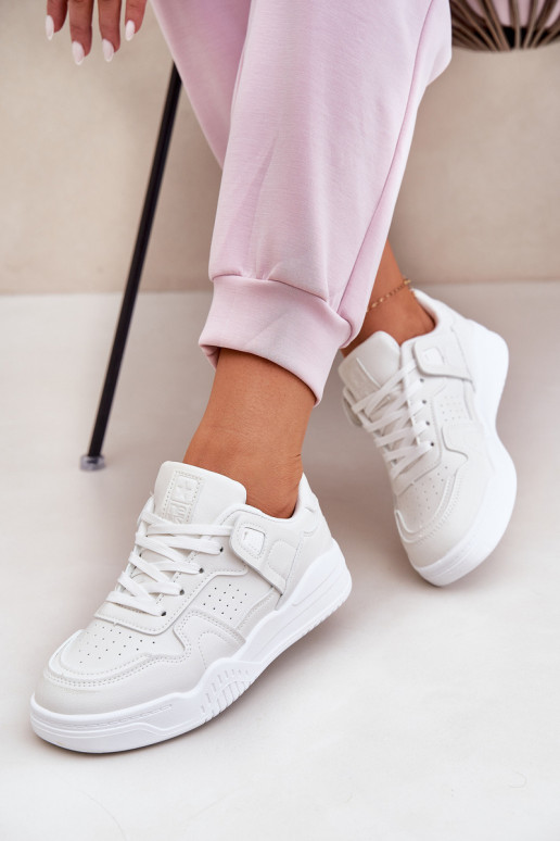 Women's Sports Sneakers Made Of Eco Leather White Telisiria Women's Sports Sneakers Made Of Eco Leather White Telisiria