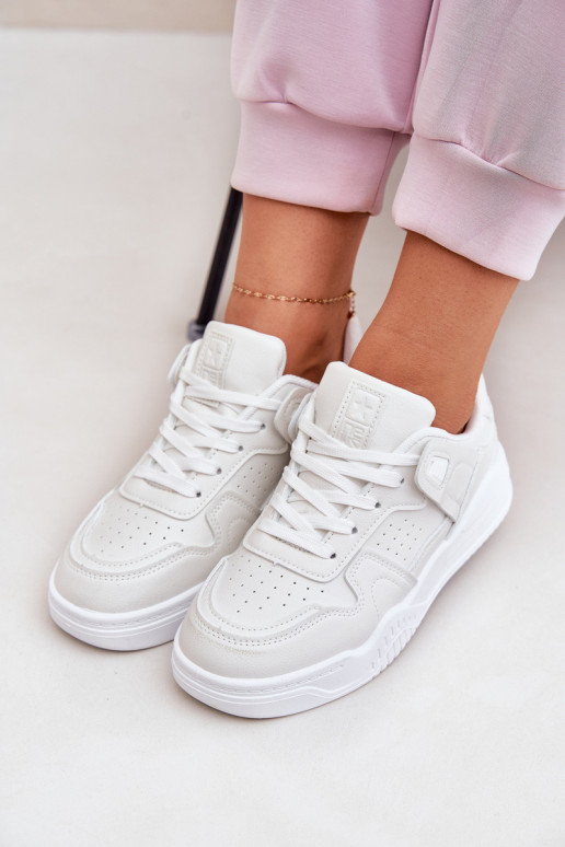 Women's Sports Sneakers Made Of Eco Leather White Telisiria Women's Sports Sneakers Made Of Eco Leather White Telisiria