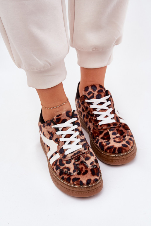 Womens Platform Sneakers Leopard Brown Totter Womens Platform Sneakers Leopard Brown Totter
