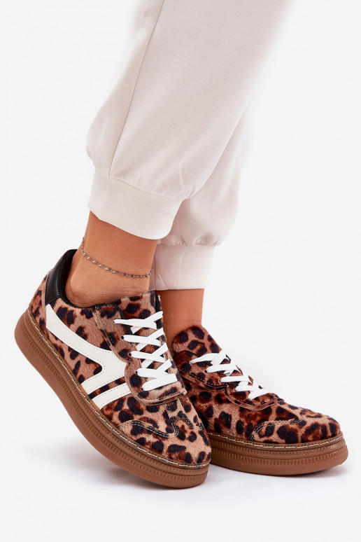 Womens Platform Sneakers Leopard Brown Totter Womens Platform Sneakers Leopard Brown Totter