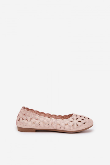 Kids' Cutout Glitter Ballerinas Pink Zindira 2