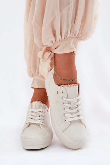 Ladies Sneakers Made Of Eco Leather Big Star RR274A297 Light Beige 2