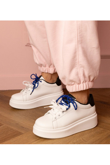 Białe sneakersy sportowe na... 2