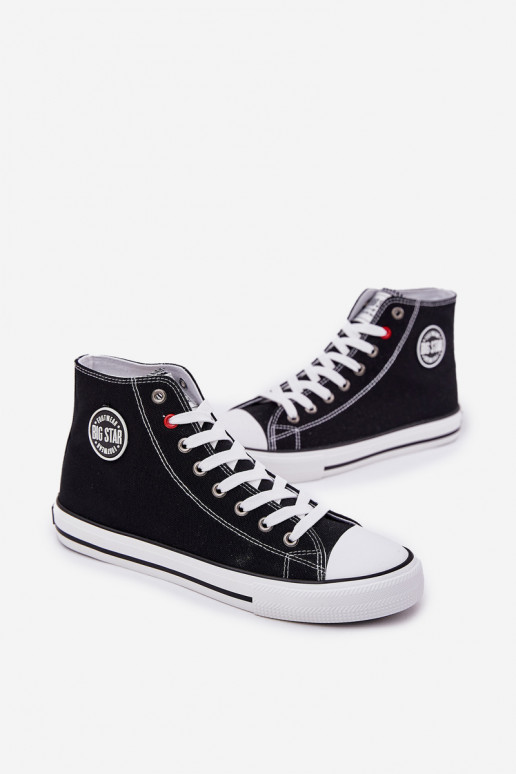 Fabric Men's Sneakers Big Star NN174304 HI-POLY SYSTEM Black