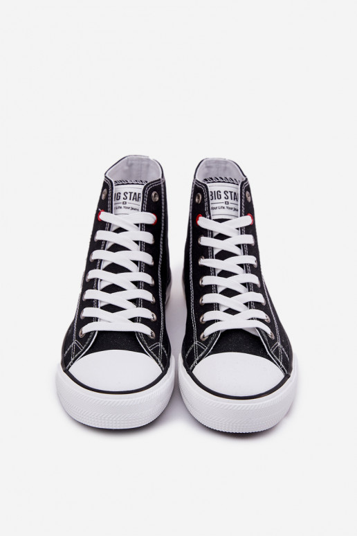 Fabric Men's Sneakers Big Star NN174304 HI-POLY SYSTEM Black