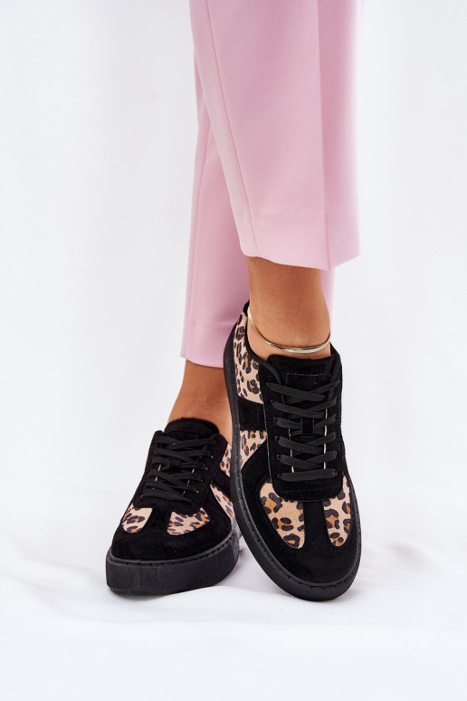 Women's Sneakers With Leopard Print On Platform Black Nativira Women's Sneakers With Leopard Print On Platform Black Nativira