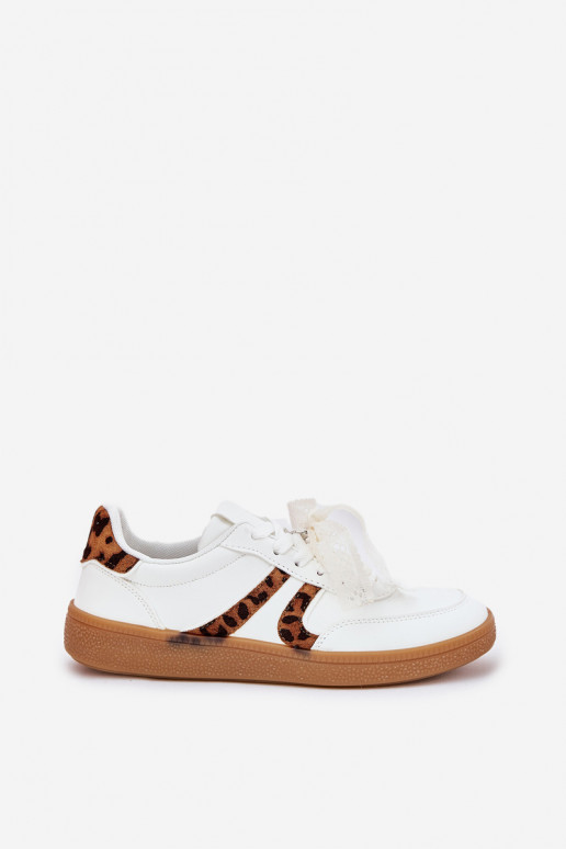 Low Women's Sneakers With Lace Panther White Zielle Low Women's Sneakers With Lace Panther White Zielle