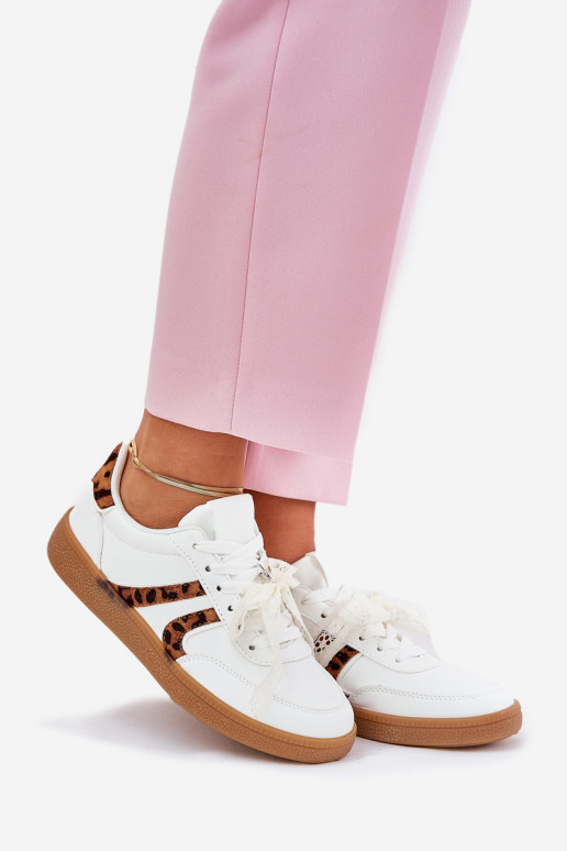 Low Women's Sneakers With Lace Panther White Zielle Low Women's Sneakers With Lace Panther White Zielle