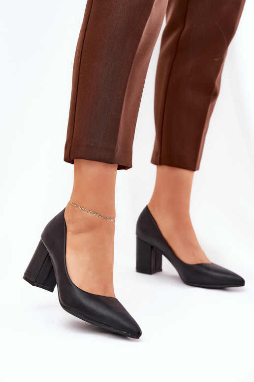Women's Heels With A Stiletto And Pointed Toe Black Deonira Women's Heels With A Stiletto And Pointed Toe Black Deonira
