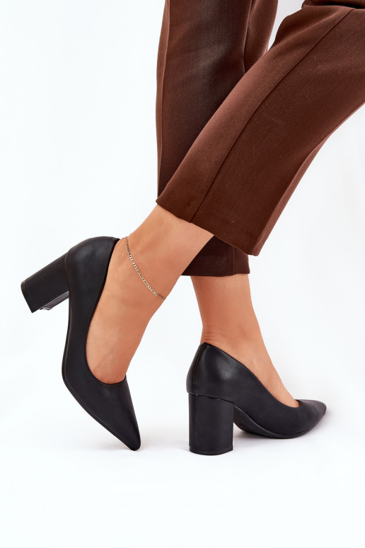 Women's Heels With A Stiletto And Pointed Toe Black Deonira Women's Heels With A Stiletto And Pointed Toe Black Deonira