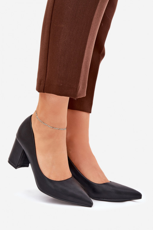 Women's Heels With A Stiletto And Pointed Toe Black Deonira Women's Heels With A Stiletto And Pointed Toe Black Deonira
