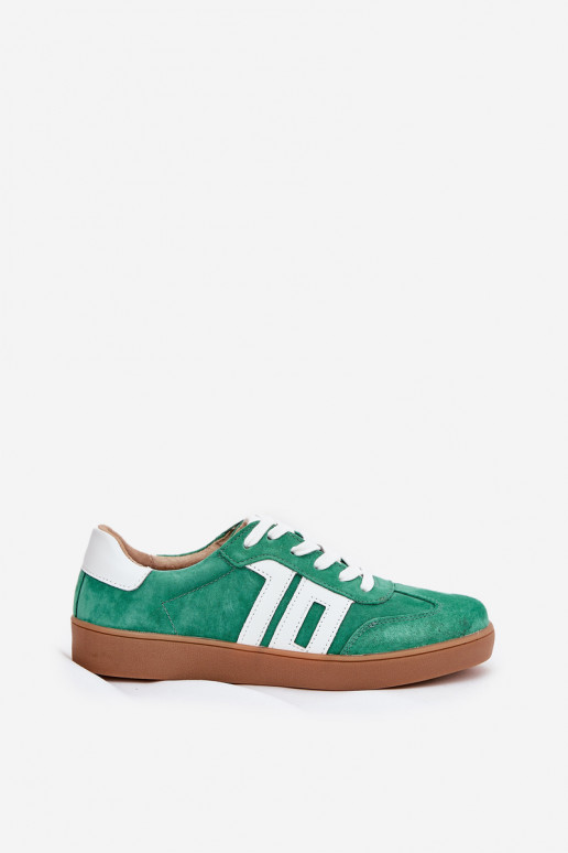 Sneakers Sports Shoes Suede Green Vinceza 79517