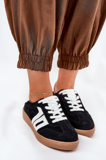 Sneakers Sports Shoes Suede Vinceza 79517 Black