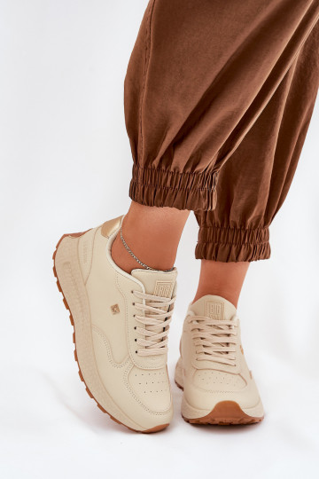 Lightweight Women's Sports Shoes Big Star RR274630 HI-POLY SYSTEM Beige