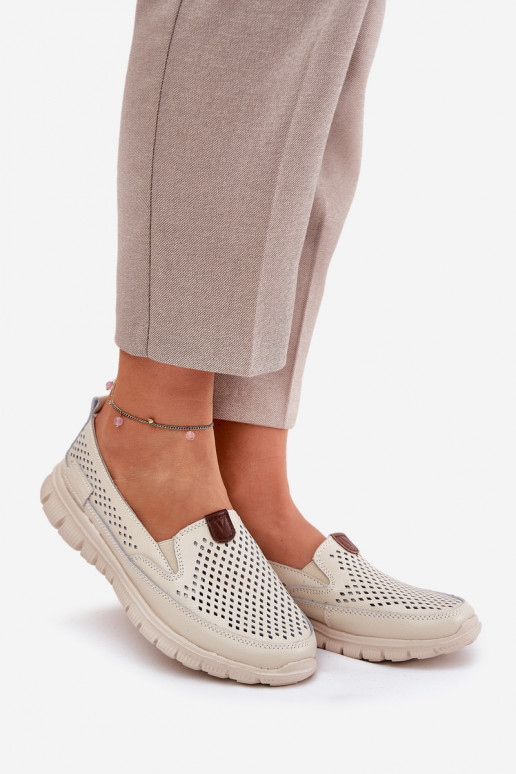 Breathable Ballet Flats Made Of Natural Leather Vinceza 95336 Beige Breathable Ballet Flats Made Of Natural Leather Vinceza 95336 Beige