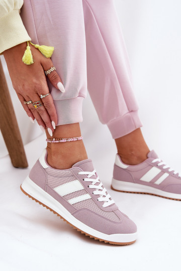 Ladies Sneakers Made Of Eco Suede Purple Marinils