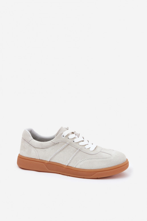 Suede Low Sneakers Women Grey Paliana