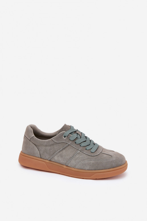 Women'S Low Suede Sneakers Green Paliana