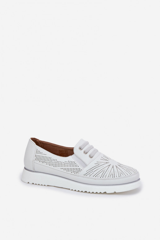 Women's Slip-On Lace-Up Shoes White Azethia Women's Slip-On Lace-Up Shoes White Azethia