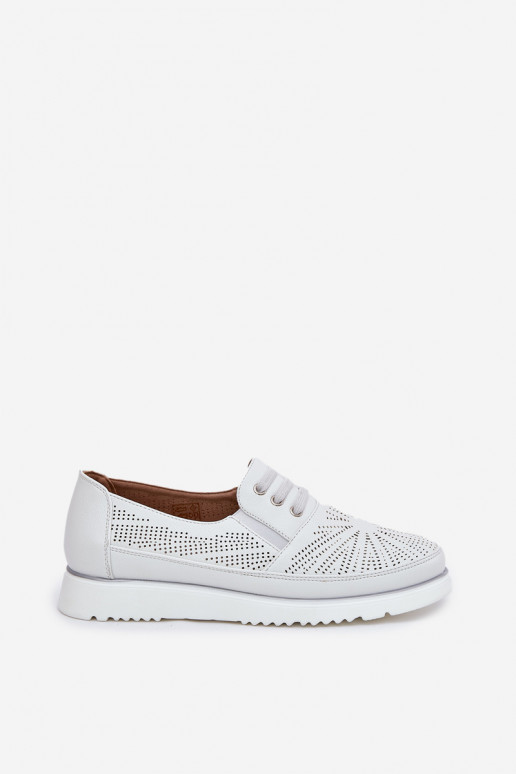 Women's Slip-On Lace-Up Shoes White Azethia Women's Slip-On Lace-Up Shoes White Azethia