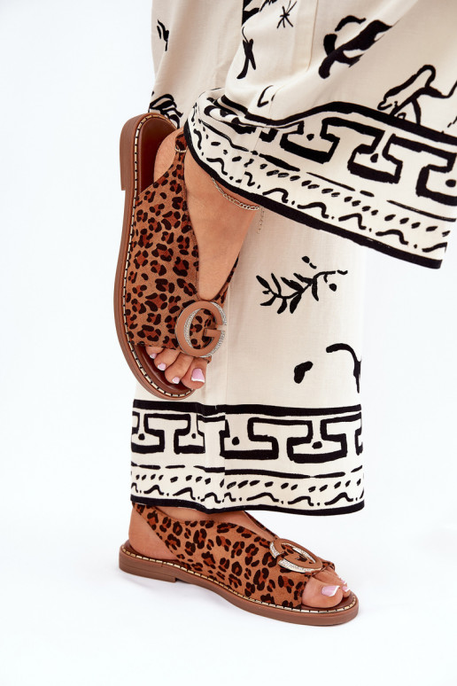 Flat Sandals With Decoration Leopard... Flat Sandals With Decoration Leopard...