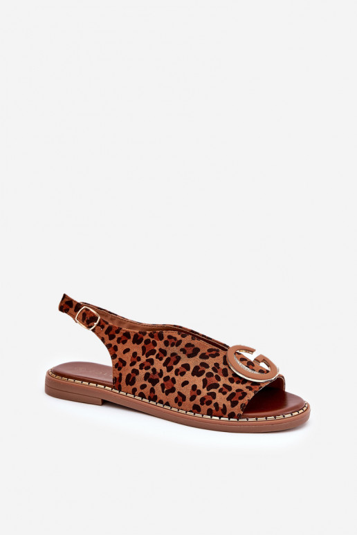 Flat Sandals With Decoration Leopard... Flat Sandals With Decoration Leopard...