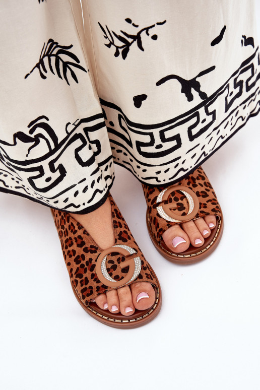 Flat Sandals With Decoration Leopard... Flat Sandals With Decoration Leopard...