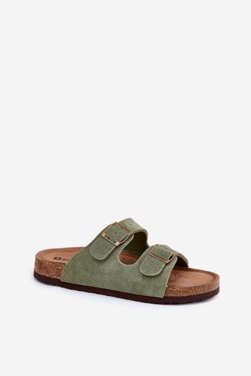 Ladies Suede Sandals With Buckles Big Star RR274A393 Green Ladies Suede Sandals With Buckles Big Star RR274A393 Green