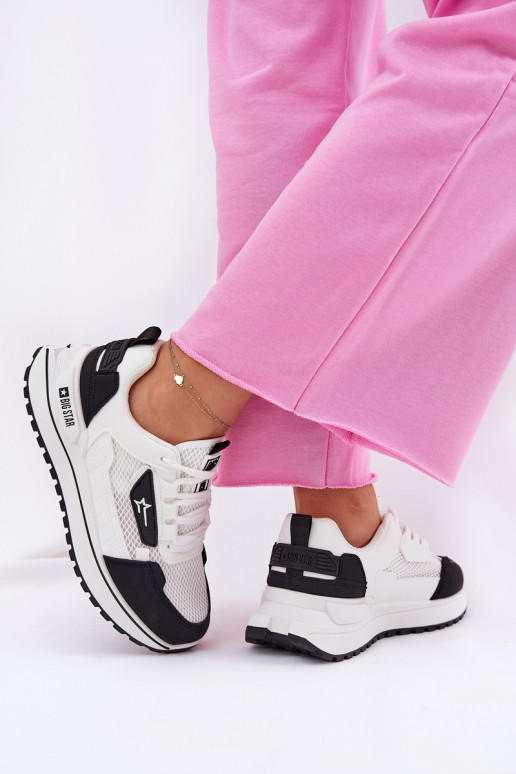 Women's Sports Shoes On Platform Big Star RR274A223 HI-POLY SYSTEM Black-White Women's Sports Shoes On Platform Big Star RR274A223 HI-POLY SYSTEM Black-White