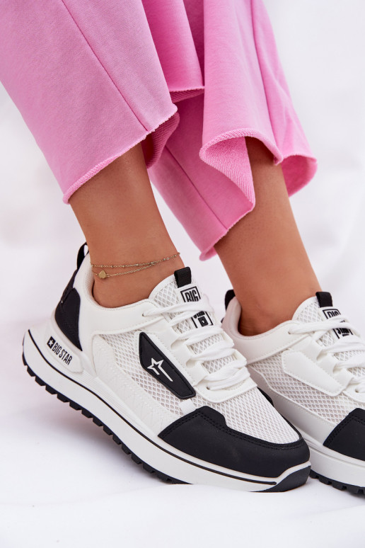 Women's Sports Shoes On Platform Big Star RR274A223 HI-POLY SYSTEM Black-White Women's Sports Shoes On Platform Big Star RR274A223 HI-POLY SYSTEM Black-White