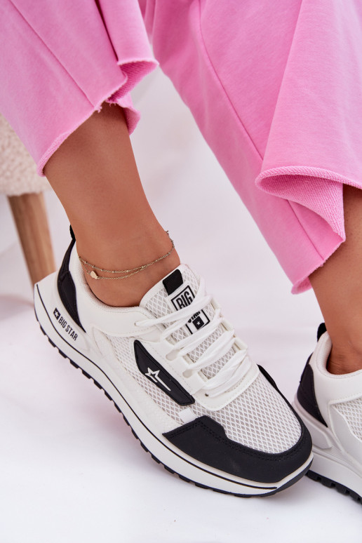 Women's Sports Shoes On Platform Big Star RR274A223 HI-POLY SYSTEM Black-White Women's Sports Shoes On Platform Big Star RR274A223 HI-POLY SYSTEM Black-White