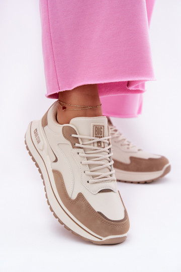 Sneakersy Damskie Big Star RR274A216 HI-POLY SYSTEM Beżowe