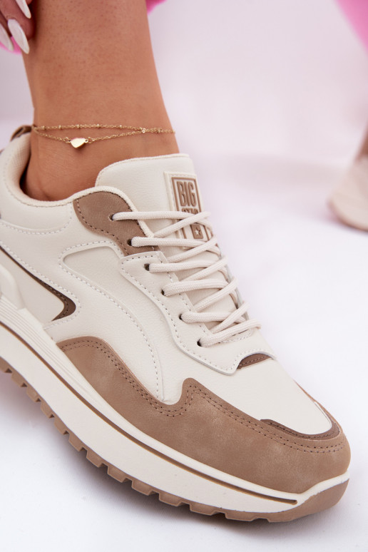 Sneakersy Damskie Big Star RR274A216 HI-POLY SYSTEM Beżowe