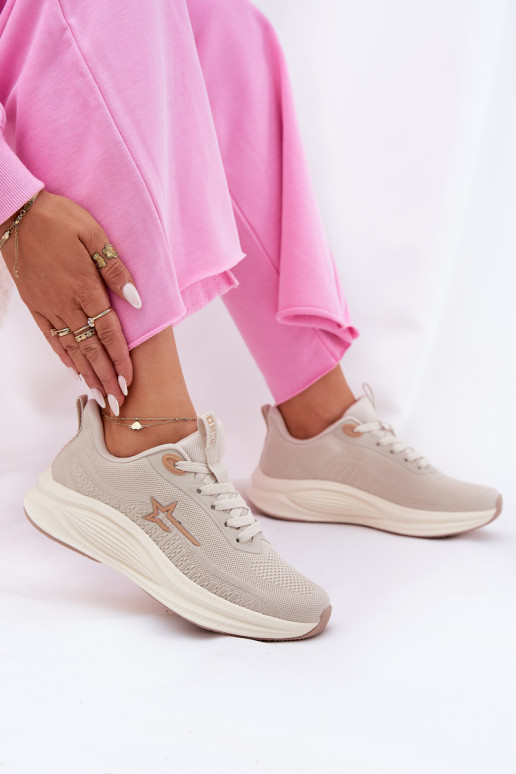 Sports Shoes Sneakers Women Big Star RR274A145 HI-POLY SYSTEM Beige Sports Shoes Sneakers Women Big Star RR274A145 HI-POLY SYSTEM Beige