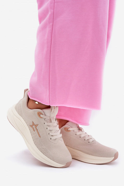 Buty Sportowe Sneakersy Damskie Big Star RR274A145 HI-POLY SYSTEM Beżowe