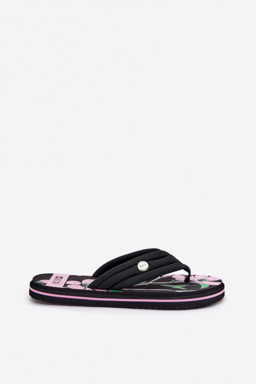 Ladies Foam Flip Flops Big Star RR274A111 Black