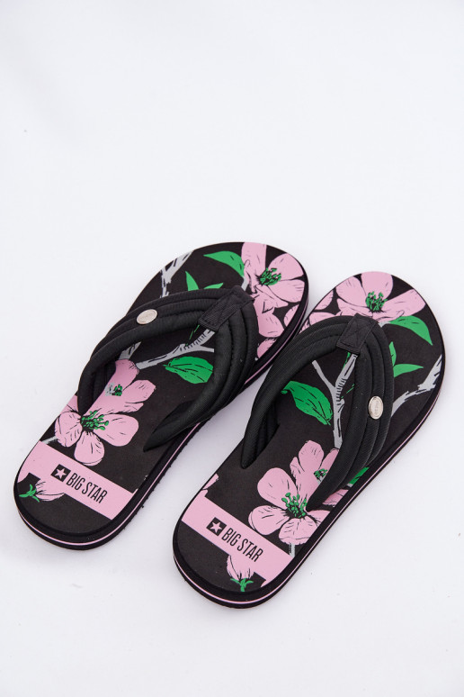 Ladies Foam Flip Flops Big Star RR274A111 Black