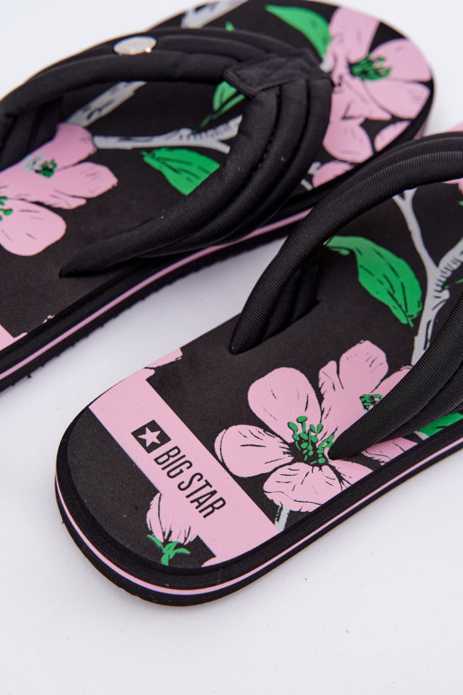 Ladies Foam Flip Flops Big Star RR274A111 Black