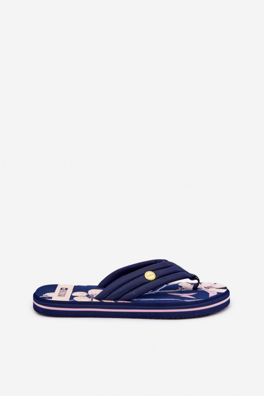 Women's Foam Flip Flops Big Star RR274A109 Navy Blue
