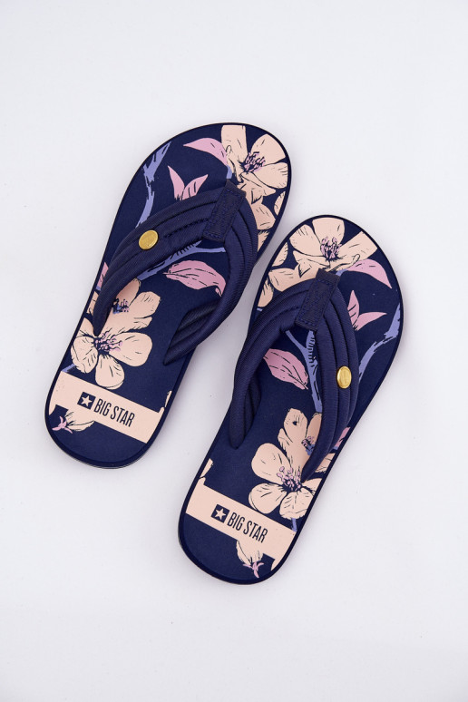 Women's Foam Flip Flops Big Star RR274A109 Navy Blue