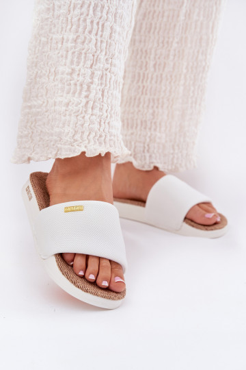 Ladies Slippers Big Star RR274A103 White 2