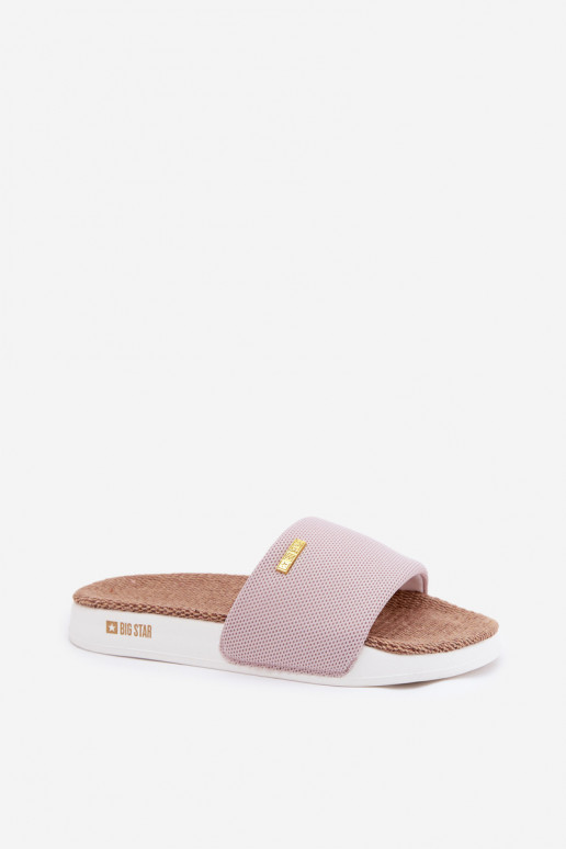 Klapki Damskie Big Star RR274A105 Jasnoróżowe