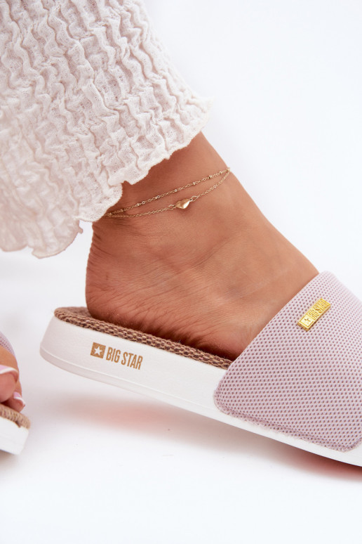 Ladies Flip Flops Big Star RR274A105 Light Pink