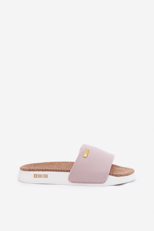 Ladies Flip Flops Big Star RR274A105 Light Pink