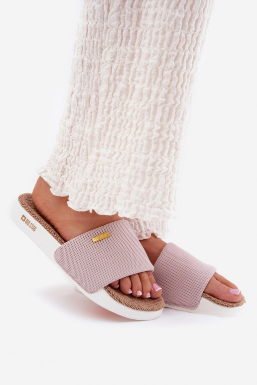 Ladies Flip Flops Big Star RR274A105 Light Pink