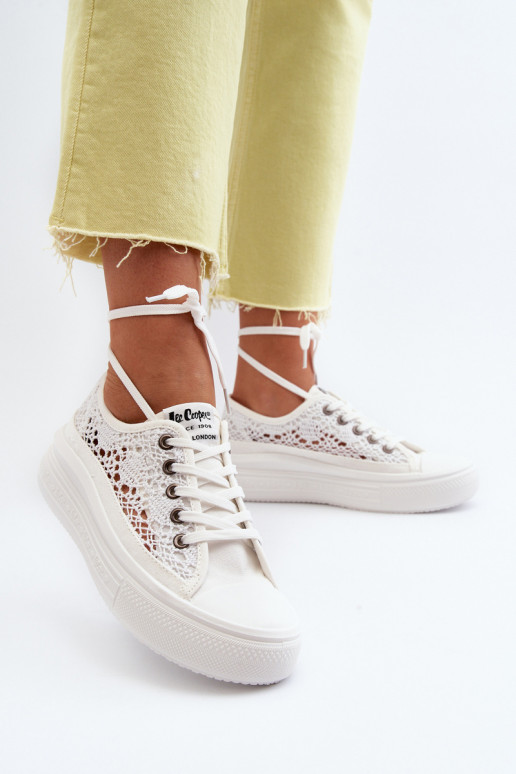 Women's Lace Sneakers Lee Cooper LCW-23-44-1617 White